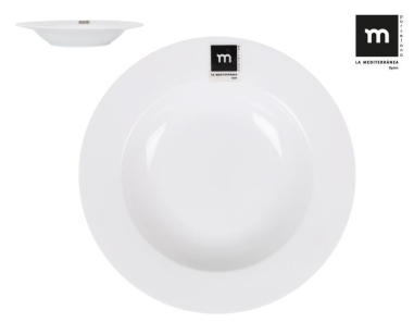 ASSIETTE   CREUSE 22.5 CM  FELIX/GASTRO  PORCELAINE BLANCHE