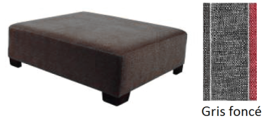 POUF SEUL POUR CANAPE JADE OU SOFATWIN GRIS