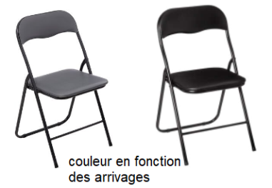 CHAISES DE CUISINE  METAL PLIABLE NOIR/ANTHRACITE