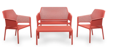 SALON NET NARDI CORAIL - 1 TABLE 1 CANAPE 2 FAUTEUILS RELAX PROMO