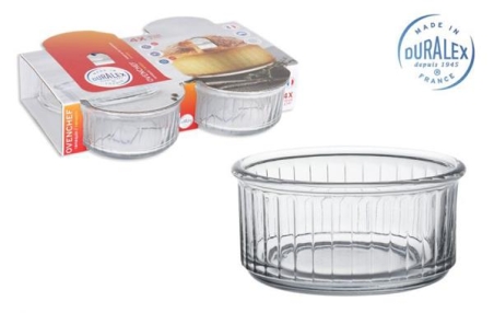 RAMEQUIN TRANSPARENT DURALEX FRANCE -  10 CM -    LOT DE 4