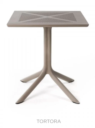 TABLE CLIP 70 X 70CM COULEUR TAUPE - NARDI  Made in EU