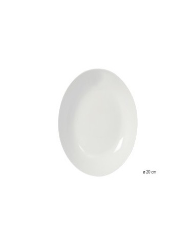 ASSIETTE CREUSE  21 CM  MOBY  PORCELAINE BLANCHE