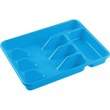 RANGE COUVERTS 5 CASES  BLEU Made in EU ***PROMOTION***