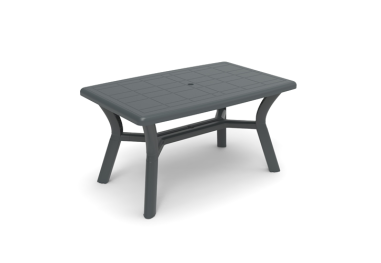 TABLE DALIA 140 X 90 ANTHRACITE - avec renfort central Made in EU ***ESP***