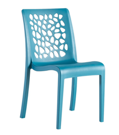 CHAISE TULIPE BLEU MINERAL- GROSFILLEX FRANCE