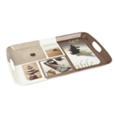 PLATEAU DE SERVICE  MELAMINE 46 X 30CM MOTIF  " BEIGE SABLE  " ***PROMOTION***