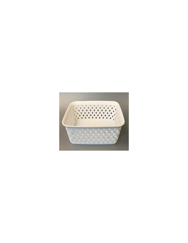 CORBEILLE NYLON BLANC RECTANGULAIRE 19X13CM ***PROMOTION***