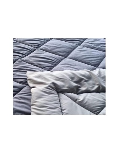 COUETTE  MICROFIBRE SOFT 240 X 260 CM GRIS FONCE 400 GR/M²