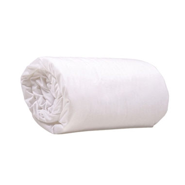DRAP HOUSSE 2 PLACES 160 X 200 BLANC POLY/COTON "WOOD" BONNET 22CM