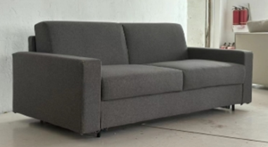 CANAPE CONVERTIBLE GRIS NEW JENNY 2PLACES - COUCHAGE 140X190 CM