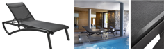 BAIN DE SOLEIL  SUNSET NOIR VOLCANIC/TOILE NOIR-GROSFILLEX® FRANCE