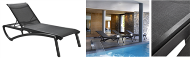 BAIN DE SOLEIL  SUNSET NOIR VOLCANIC/TOILE NOIR-GROSFILLEX® FRANCE