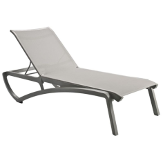 BAIN DE SOLEIL SUNSET Gris Platinium/toile grise-GROSFILLEX® FRANCE