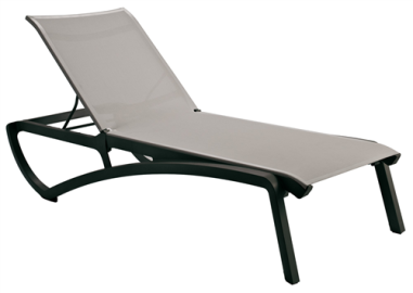 BAIN DE SOLEIL  SUNSET NOIR VOLCANIC/TOILE GRISE - GROSFILLEX® FRANCE