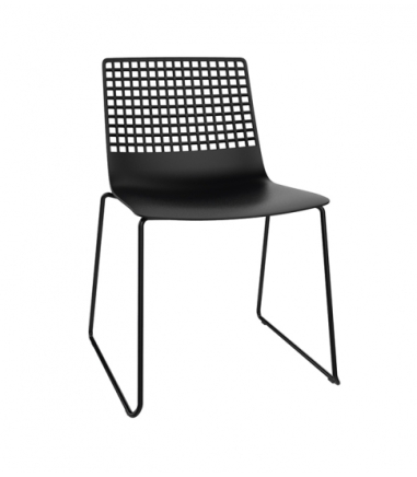 CHAISE WIRE  ANTRACITE  - IN / OUT - EMPILABLE Made in EU