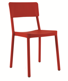 CHAISE   EMPILABLE LISBOA ROUGE   Made in EU