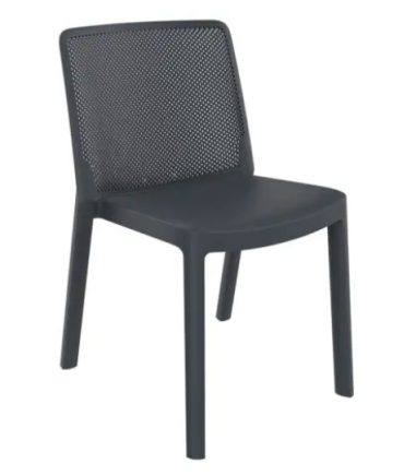 CHAISE EMPILABLE FRESH NOIRE Made in EU