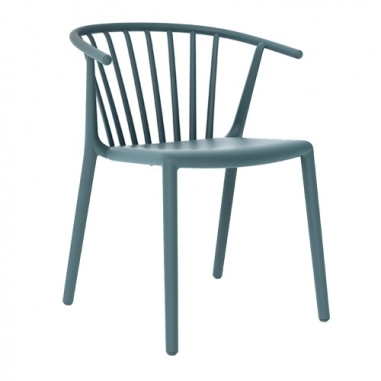 FAUTEUIL  EMPILABLE WOODY BLEU RETRO Made in EU