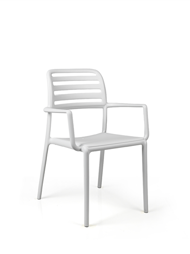 FAUTEUL EMPILABLE COSTA  NARDI - BLANC  Made in EU