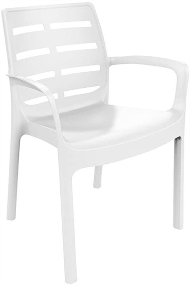FAUTEUIL  DE JARDIN BORNEO BLANC   - Made in EU