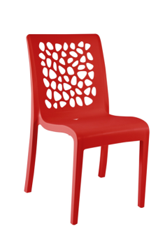 CHAISE TULIPE ROUGE ARCHI - GROSFILLEX FRANCE