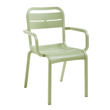 FAUTEUIL EMPILABLE CANNES VERT  - GROSFILLEX FRANCE