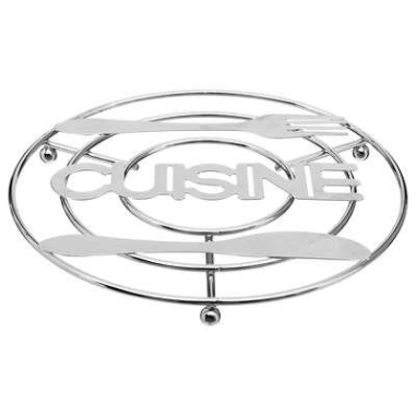 DESSOUS DE PLAT  METAL "CUISINE" ACIER ROND - 1 ER PRIX