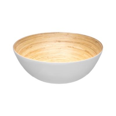 CORBEILLE A PAIN  EN BAMBOU  25 CM INT BAMBOU - EXT BLANC