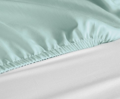 DRAP HOUSSE 2 PLACE 160 X 200 VERT POLY/COTON BONNET 17CM