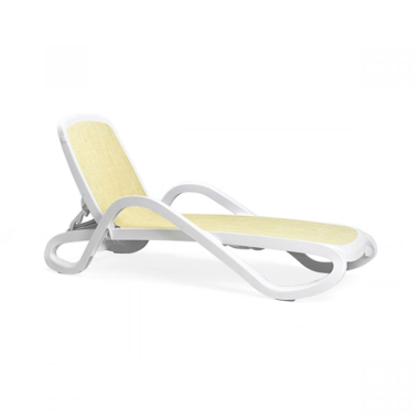 BAIN DE SOLEIL ALPHA BLANC -TOILE BEIGE - ACCOUDOIR - NARDI Made in EU