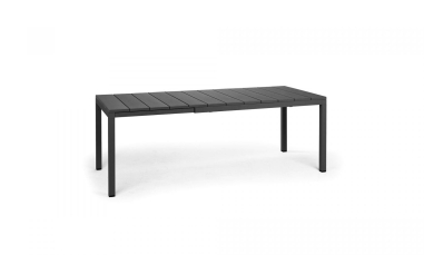 TABLE RIO 140/210  X 100 CM NARDI ANTRACITE  Made in EU