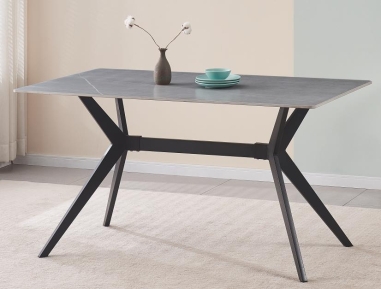 TABLE HERCULE CERAMIK GRIS ANTHRACITE - Ø90 CM