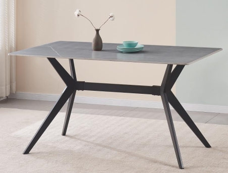 TABLE HERCULE CERAMIK GRIS ANTHRACITE - Ø90 CM