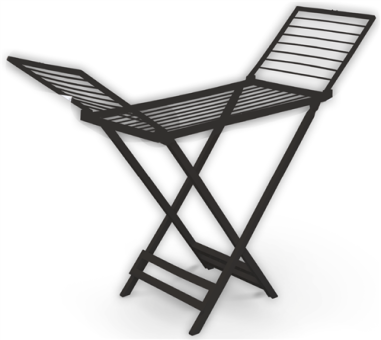 ETENDOIR A LINGE RESINE ANTHRACITE NOIR QS