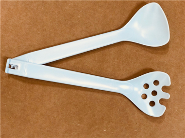 ENSEMBLE DE  2  COUVERTS A SALADE  BLANC Made in EU