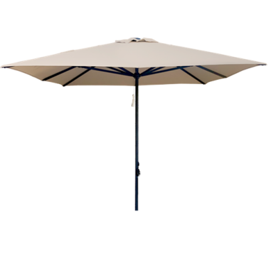 PARASOL  3X3M HEAVY DUTY BEIGE  -  MAT NOIR  - 5CM  899GP30  ***ARRIVAGE MAI***