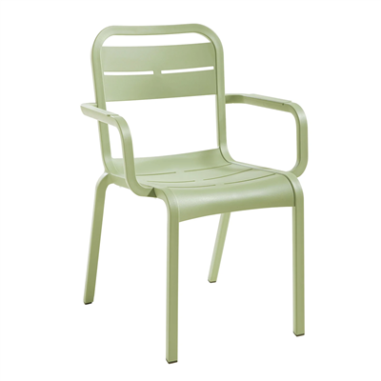 FAUTEUIL EMPILABLE CANNES VERT  - GROSFILLEX FRANCE