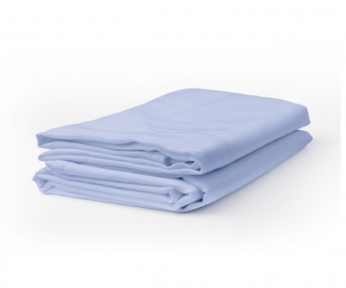 DRAP PLAT  LIT 80/90 X 190 BLEU POLY/COTON  180X 310CM