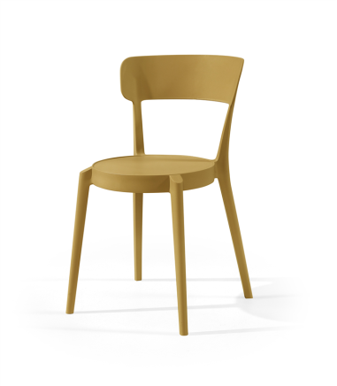 CHAISE CASA MUSTARD - POLYPRO - FIBRE VERRE EMPIL Made in EU