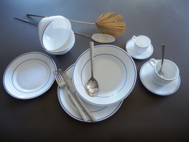 ASSIETTE DESSERT 19.5CM DEFLT BLEU ***ESP***