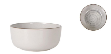 BOL DIAM 14.5CM  FAIENCE MAITRE GRIS NORDIQUE
