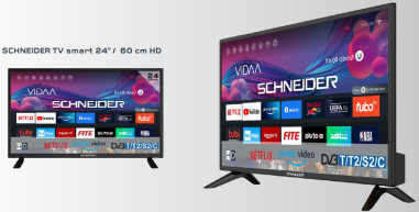 SMART TV LED 60CM / 24" GMS24V100 -SCHNEIDER- 3 HDMI-2USB-DOLBY "2025"