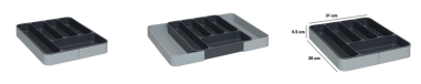 RANGE COUVERTS ***EXTENSIBLE*** GRIS