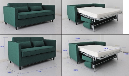 CANAPE CONVERTIBLE FIORE 2 PLACES GRIS