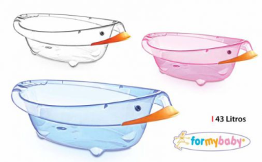 BAIGNOIRE BEBE TRANSPARENTE AVEC BOUCHON