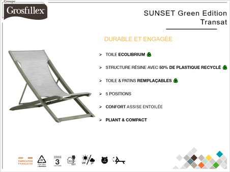 CHILIENNE TRANSAT SUNSET BRONZE / BRUN CHINE GROSFILLEX FRANCE