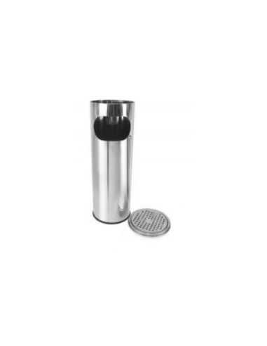 POUBELLE CENDRIER INOX - Ø20.6 CM x HT 59 CM