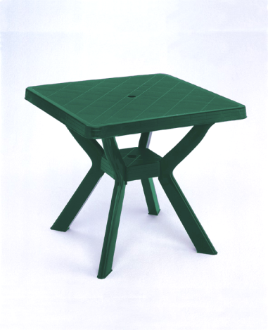 TABLE CARRE  NILO 79 X 79 CM  VERTE Made in EU