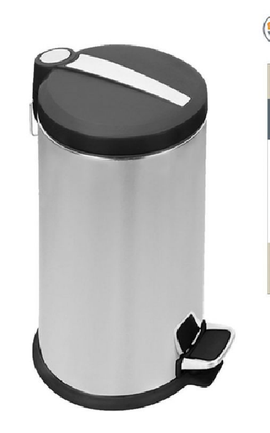 POUBELLE CUISINE 30L INOX  AVEC PEDALE CONFORT EDA FRANCE